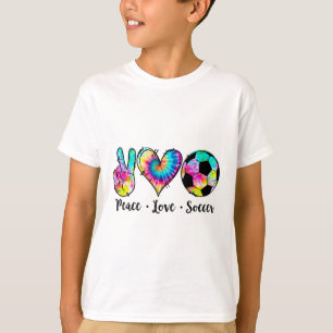 Camiseta Paz Amor Futebol Tie Dye Hippie Amantes do Futebol