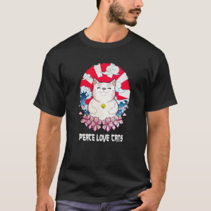 Camiseta Paz Amor Gatos Animal Gato Animais de Estimação Ga