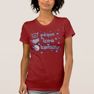 Camiseta Paz, amor & harmonia "t "