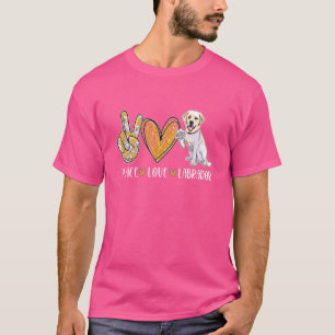 Camiseta Paz Amor Labrador Retriever Cão Cachorro