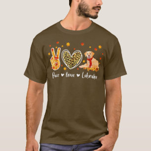 Camiseta Paz Amor Labrador Retriever Engraçado Queda Deixa