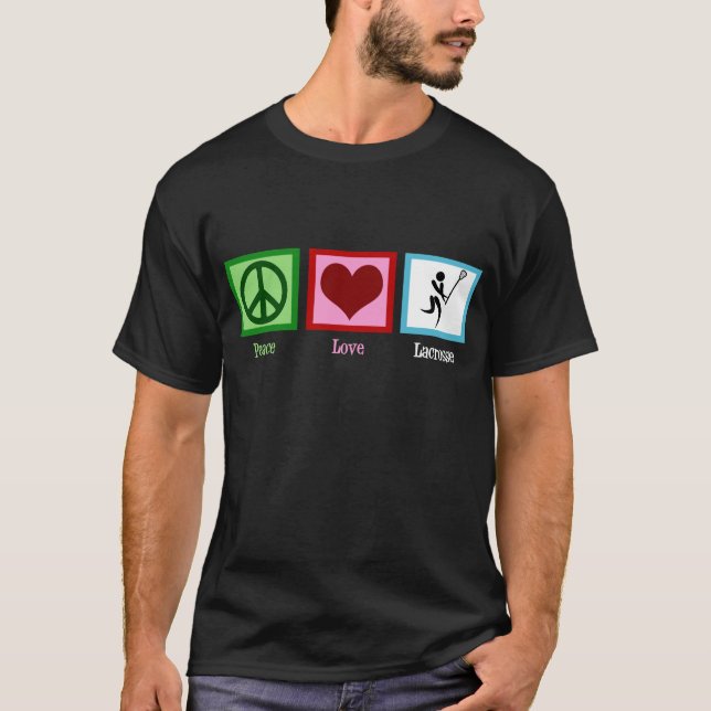Camiseta Paz Amor Lacrosse (Frente)
