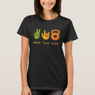 Camiseta Paz Amor Levantamento de Peso Fitness Academia Tre