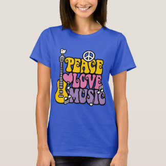 Camiseta Paz-Amor-Música