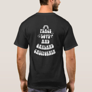 Camiseta Paz Amor Oakland Califórnia Terra Natal Ca Estado 