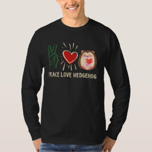 Camiseta Paz Amor Ouriço Fofo Animal Petourinho Diversão