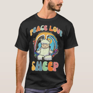 Camiseta Paz Amor Ovelha Hippie Yoga Hippies Meditação H