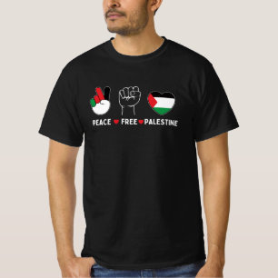 Camiseta paz amor palestina - liberdade para palestinos