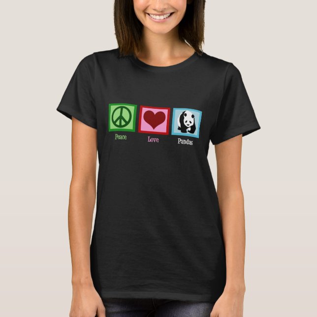 Camiseta Paz Amor Panda Urso (Frente)