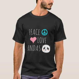 Camiseta Paz Amor Pandas Panda Bear Animal Pet Love