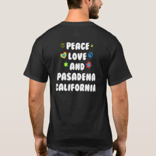 Camiseta Paz Amor Pasadena Califórnia Patriota Ca Patriótic