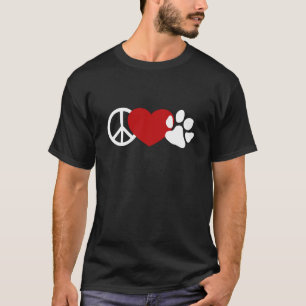 Camiseta Paz-Amor-Pata
