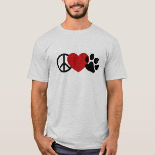 Camiseta Paz-Amor-Pata
