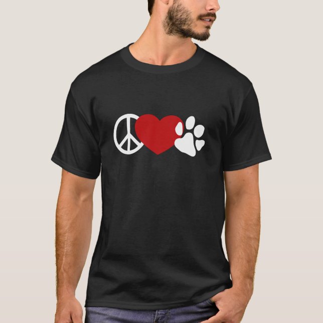 Camiseta Paz-Amor-Paw (Frente)