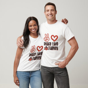 Camiseta Paz Amor Peru - Dia de Ação de Graças