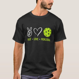 Camiseta Paz Amor Pickleball, Ditos Engraçados de Picklebal