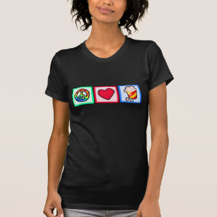 Camiseta Paz, amor, pipoca