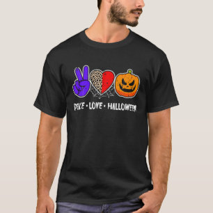 Camiseta Paz, Amor, Pumpkin Queda Leopardo Imprime Frio Hal