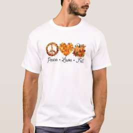 Camiseta Paz, Amor, Queda - Pumpkins
