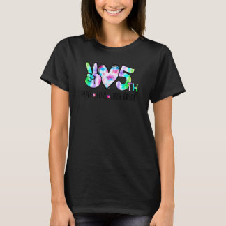 Camiseta Paz Amor Quinta Série 5º Primeiro Dia De Aula Chá