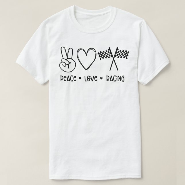 Camiseta Paz amor Racing (Frente do Design)