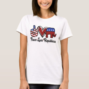 Camiseta paz amor republicano