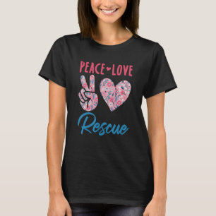 Camiseta Paz Amor Resgate Cachorro Gato Cavalo Resgatado
