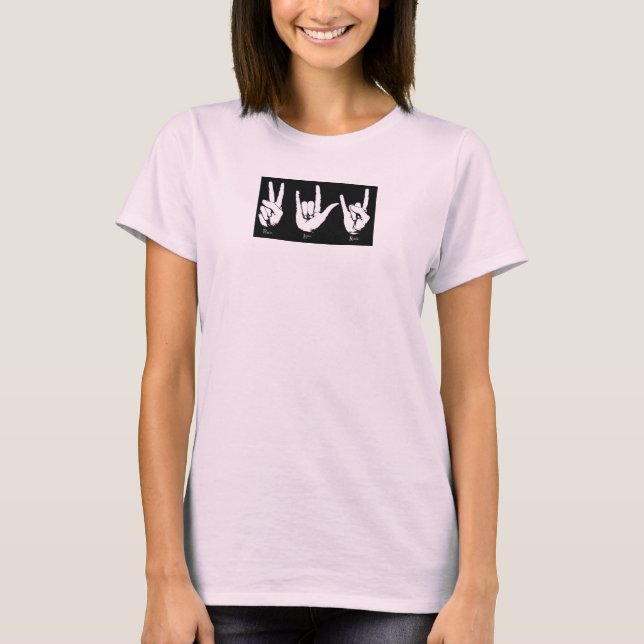Camiseta paz amor rock (Frente)