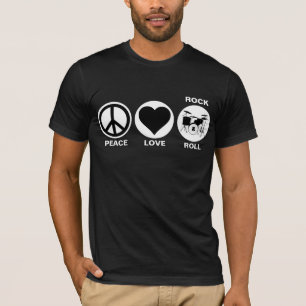 Camiseta Paz/Amor/Rock & Roll