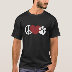 Camiseta Paz-Amor-(Rosa)Paw