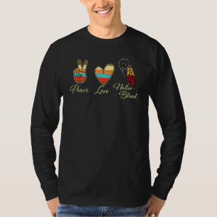 Camiseta Paz Amor Sangue Nativo Povo Indígena Território