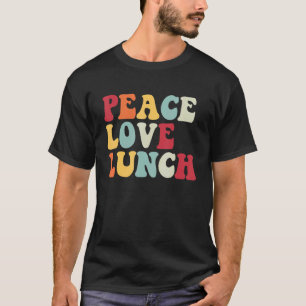 Camiseta Paz Amor Senhora Almoço Retro Volta às Aulas Groov