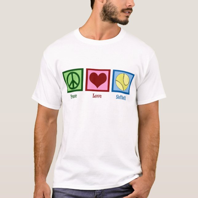 Camiseta Paz Amor Softbol (Frente)