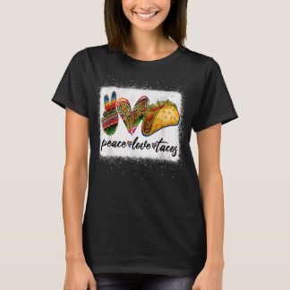 Camiseta Paz Amor Tacos Cute Taco Terça-feira Comida Mexica