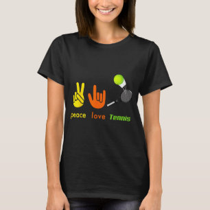 Camiseta Paz Amor Tênis Tênis Engraçado Amantes Sinal Mão D