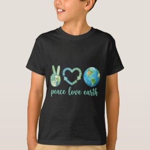 Camiseta Paz amor terra eco friendly natureza dia da terra