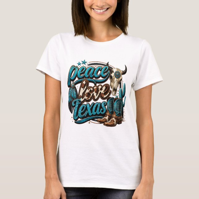 Camiseta Paz Amor Texas (Frente)