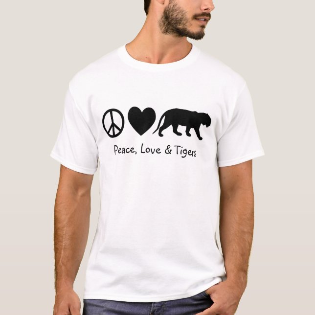 Camiseta Paz, Amor & Tigres (Frente)