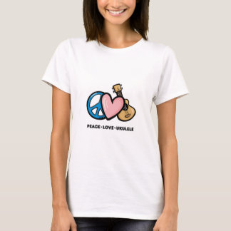 Camiseta Paz, Amor, Ukulele