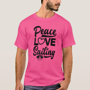 Camiseta Paz Amor Vela Velho Marinheiro Capitão Comandante