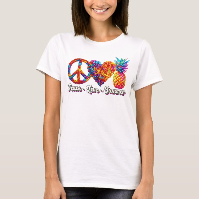 Camiseta Paz amor verão  (Frente)