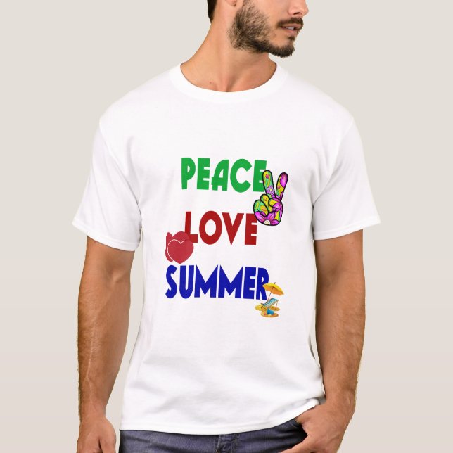 Camiseta Paz Amor Verão (Frente)