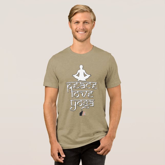 Camiseta Paz Amor Yoga (Frente Completa)