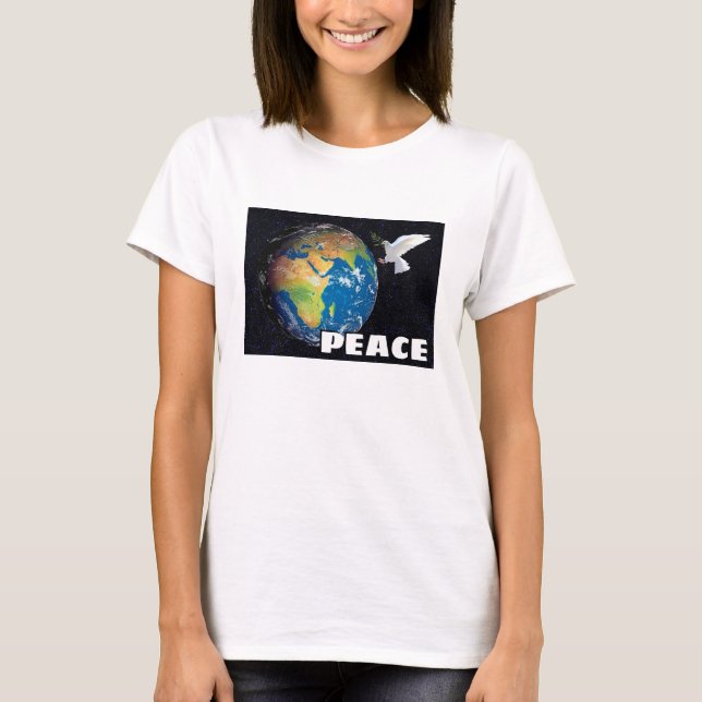 Camiseta Paz - Camisa-T mundial (leve) (Frente)
