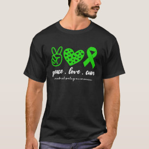 Camiseta Paz Com Cura Cerebral Paralisia Para Mulheres Cria