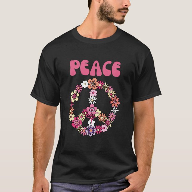 Camiseta Paz com Flores Símbolo de Paz (Frente)
