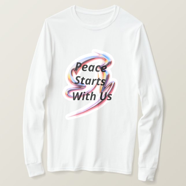 Camiseta Paz Começa Conosco (Frente do Design)