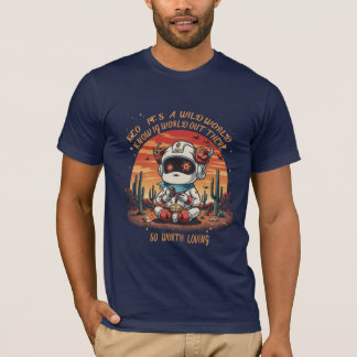 Camiseta Paz cósmica em um mundo selvagem