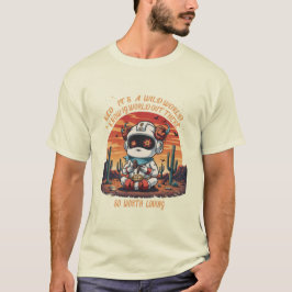 Camiseta Paz cósmica em um mundo selvagem