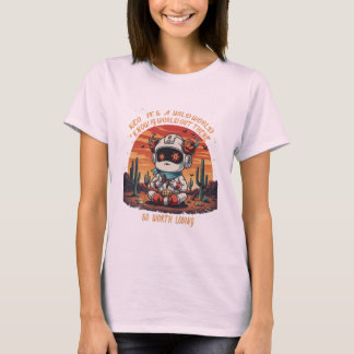Camiseta Paz cósmica em um mundo selvagem